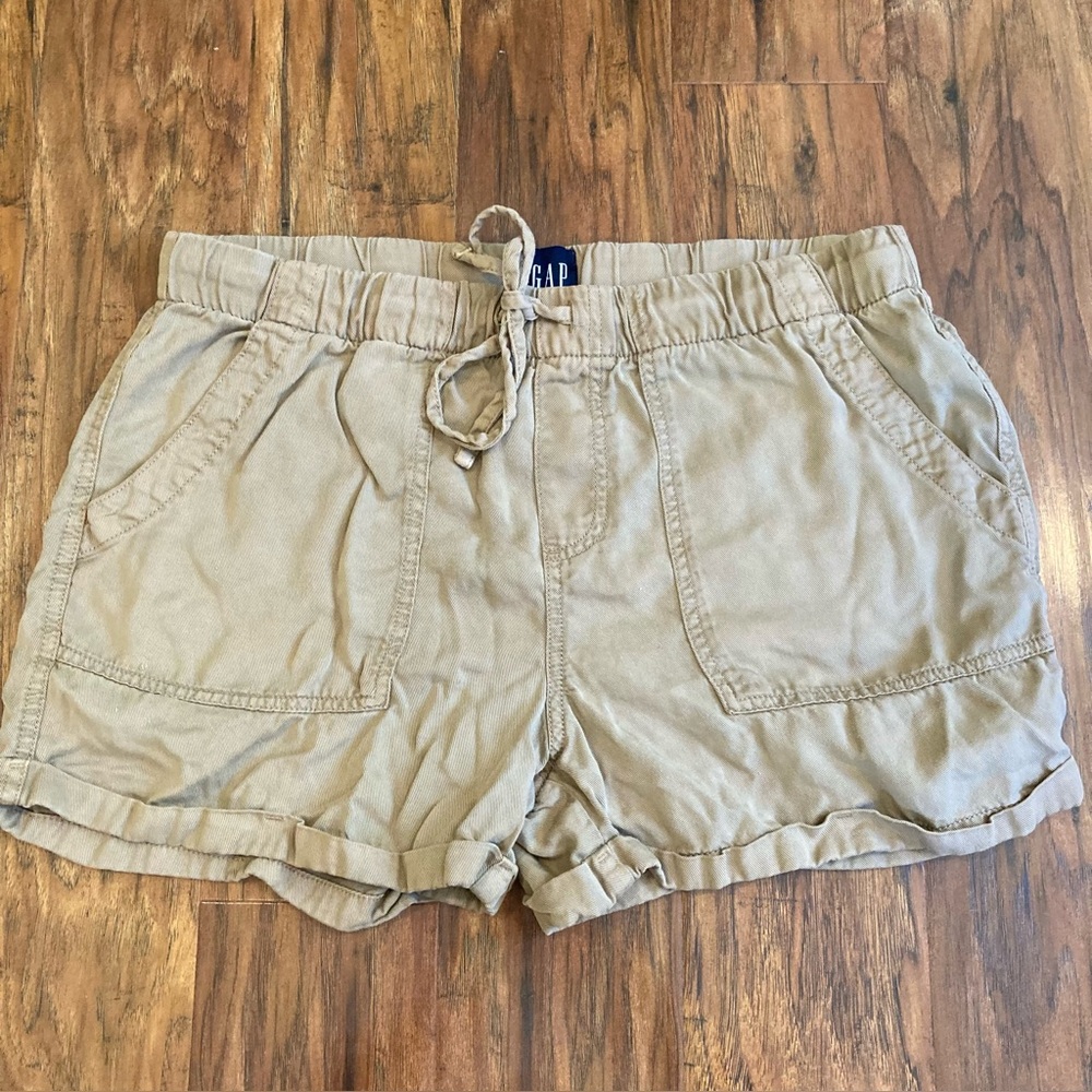 Gap Baggy Tan High Waist Cargo Shorts Women Medium